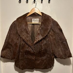 Vintage Real Fur Shawl